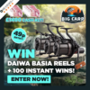 Win Daiwa Basia Reels or £1400 Cash